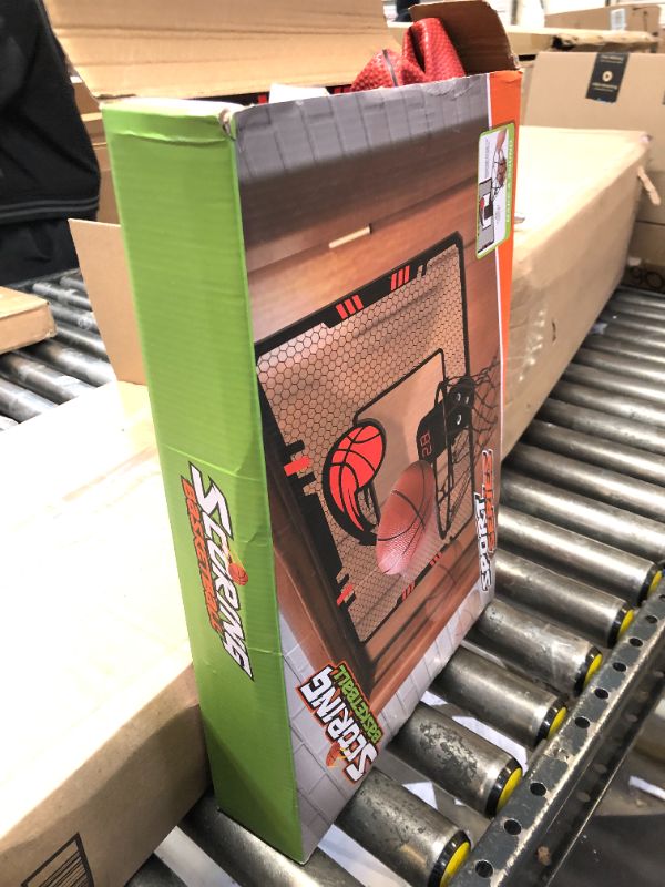 Photo 1 of Basketball Hoop Indoor, Mini Basketball Hoop with Scoreboard and Complete Accessories 18”x12.2”Over The Door Basketball Hoop for Home and Office Door & Wall Basketball Toy Gifts for Kids Teens Adults