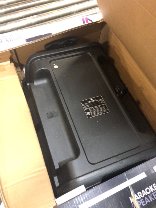 Photo 1 of Max Power DJ Speaker - MPD1223-ROAR Portable Sound System -Bluetooth Multi LED Light Speaker Set Perfect for Indoor and Outdoor - PA Speaker System with Remote, Microphone and Speaker Stand