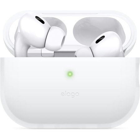 Photo 1 of Elago Silicone Case for Apple AirPods Pro 2nd Generation Case Cover (2022) Protective Case Front LED Visible Supports Wireless Charging [Nightglow
