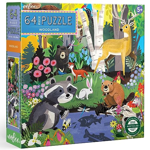 Photo 1 of EeBoo: Woodland - 64 Piece Puzzle - 15 X 15 Kids Square Jigsaw, Glossy Pieces, Ages 5+
