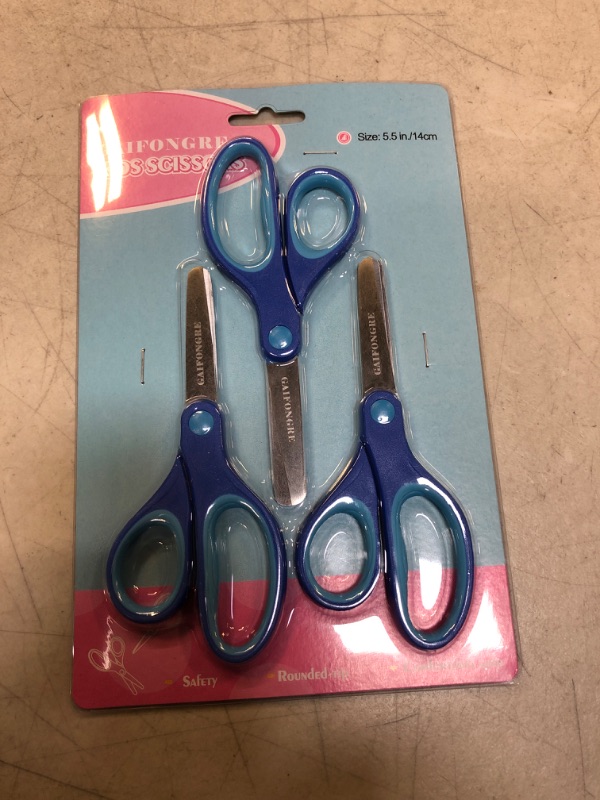 Photo 1 of 3pc kids blue scissors 