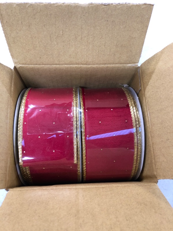 Photo 1 of 10yrds 2 rolls christmas ribbon 