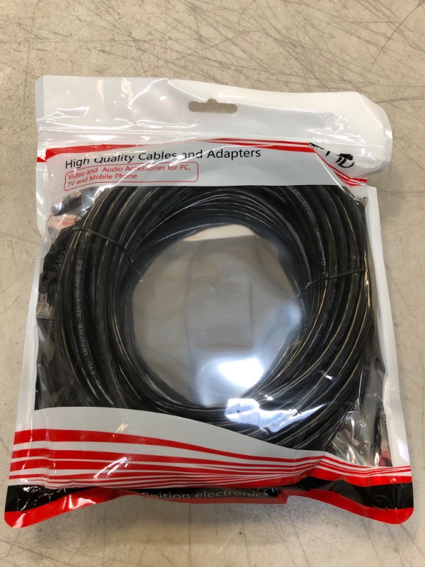 Photo 2 of SHD Cat6 Ethernet Cable(40Feet) Network Patch Cable UTP LAN Cable Computer Patch Cord-Black 40FT