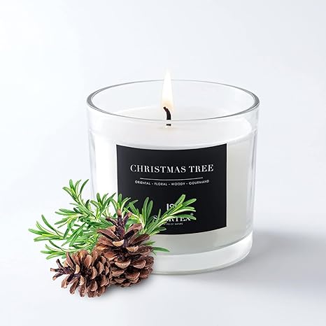 Photo 1 of 2pc Christmas Tree Scented Candles for Women, 7oz Small Jar Single Wick Candle, 40 Hours of Burn Time, Highly Scented Aromatherapy Candle Valentine's Day Gift for Bathing Massage
