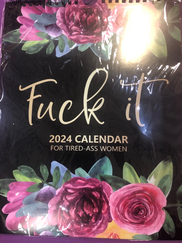 Photo 2 of 2024 Calendar for Tired Women | Flower Calendar Memo | Tired Women Calendar Gift for Women | Wall Calendar for Tired|