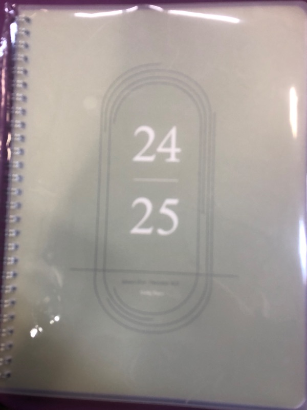 Photo 2 of Monthly Planner 2024-2025, Calendar 24 Months Planner with Flexible PVC Cover for Home,School and Office Work, 7" x 9", Jan 2024 - Dec 2025-Green Green-B5(2024-2025)