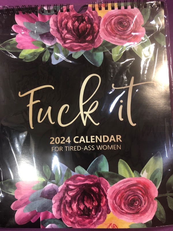 Photo 2 of 2024 Calendar for Tired Women | Flower Calendar Memo | Tired Women Calendar Gift for Women | Wall Calendar for Tired|