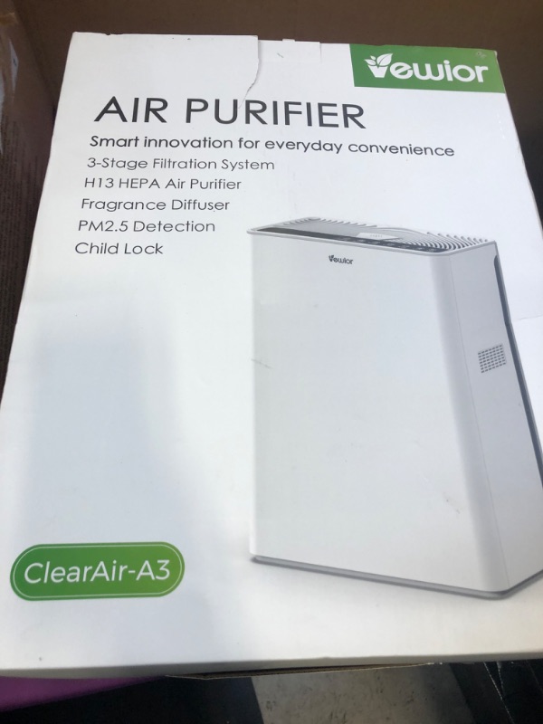 Photo 2 of Air Purifier, Home Air Purifiers For Large Room Up To 1620 sq.ft, VEWIOR H13 True HEPA Air Filter With 5 Timer Settings 3 Fan Speeds, Ultra-Quiet Air Cleaner For Pets Dander Hair Smoke Smell Pollen