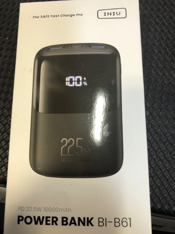 Photo 1 of INIU Portable Charger, Smallest 22.5W 10000mAh Power Bank, USB C in/Output Fast Charging 3-Output Mini Battery Pack Charger with Phone Holder for iPhone 15 14 13 12 11 Samsung S23 Google iPad Tablet
