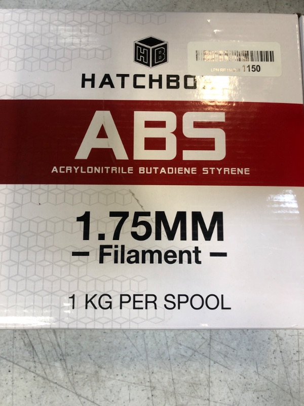 Photo 2 of Hatchbox ABS 3D Printer Filament, Dimensional Accuracy +/- 0.03 mm, 1 kg Spool, 1.75 mm, Black