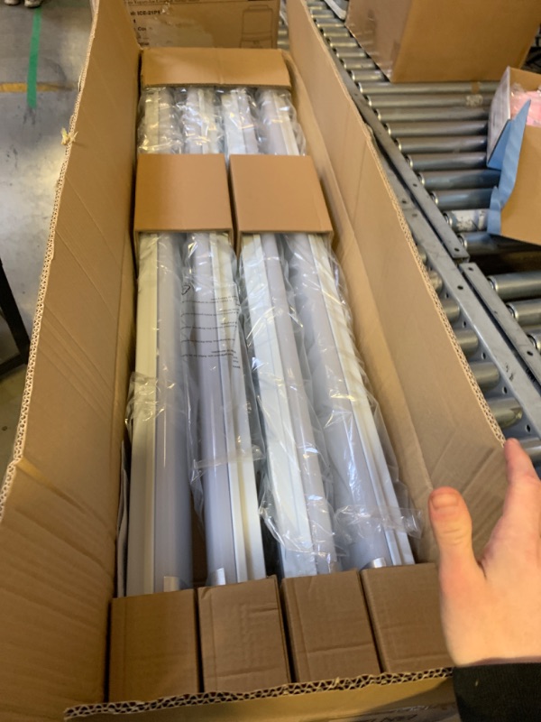 Photo 1 of ANTLUX 4FT LED Flush Mount Puff Lights, 40W 4500LM Linear Light, 5000K Daylight White, 4 Foot Integrated LED Wraparound Ceiling Lighting Fixtures for Kitchen Laundry, Fluorescent Replacement, 4 Pack 5000K 6 inch wide