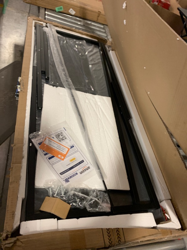 Photo 1 of ODK Computer Writing Desk 48 inch, Sturdy Home Office PC Table, Work Desk with Storage Bag and Headphone Hook, Black 48 inch Black