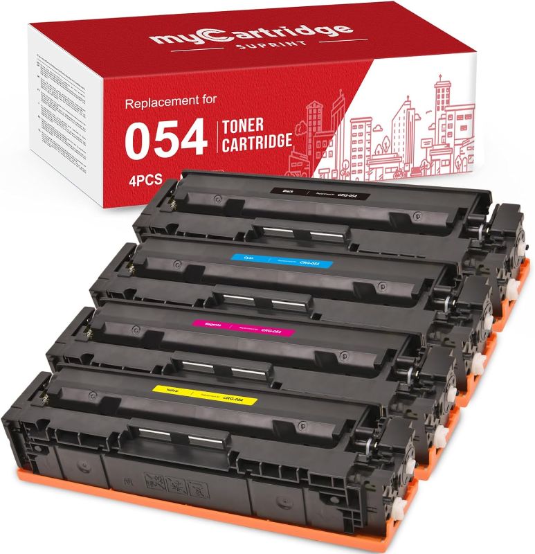 Photo 1 of MYCARTRIDGE SUPRINT 054 Toner Cartridge Compatible for Canon 054 Toner Cartridge Set 054H 4 Pack for Canon ImageCLASS MF641Cw MF642Cdw MF644Cdw LBP622Cdw LBP623Cdw Printer(CRG-054 CRG054)
