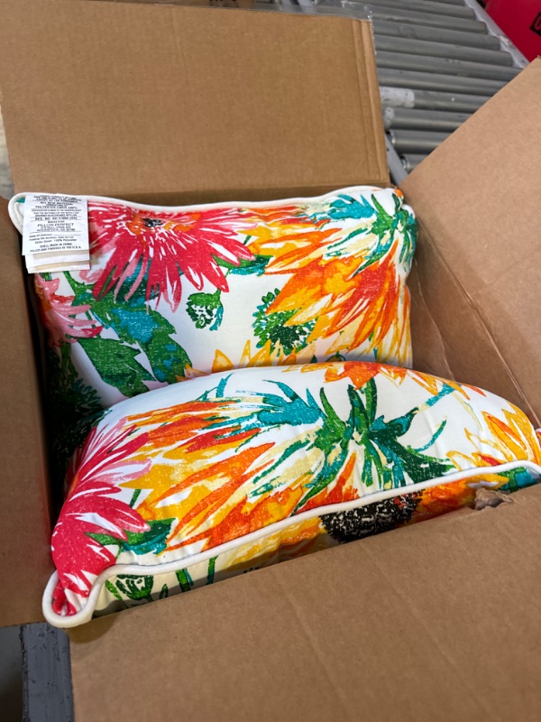 Photo 1 of 2 Patio Pillows with Floral Design