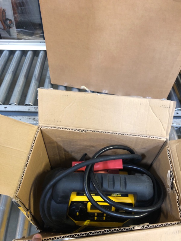 Photo 2 of DEWALT DXAEJ14 Digital Portable Power Station Jump Starter: 1400 Peak/700 Instant Amps, 120 PSI Digital Air Compressor, 3.1A USB Ports, Battery Clamps , Yellow