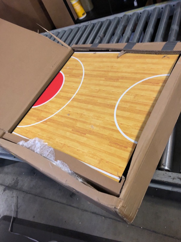 Photo 3 of 8' Folding Beer Pong Table with Bottle Opener, Ball Rack and 6 Pong Balls - Basketball Design - By Red Cup Pong