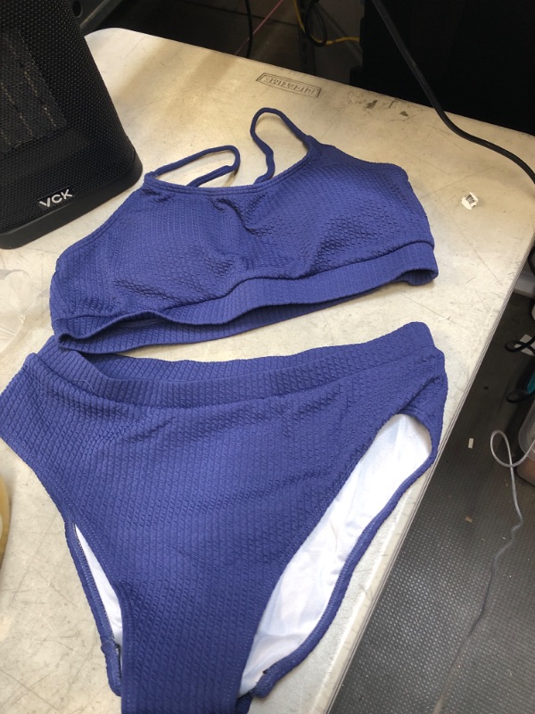 Photo 1 of 2 PC BLUE WOMEN'S BIKINI SET ( SIZE: LARGE ) 