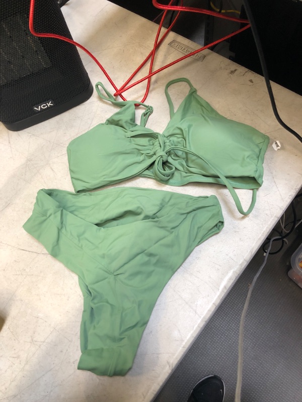 Photo 1 of 2 PC GREEN BIKINI SET ( SIZE: SMALL ) 