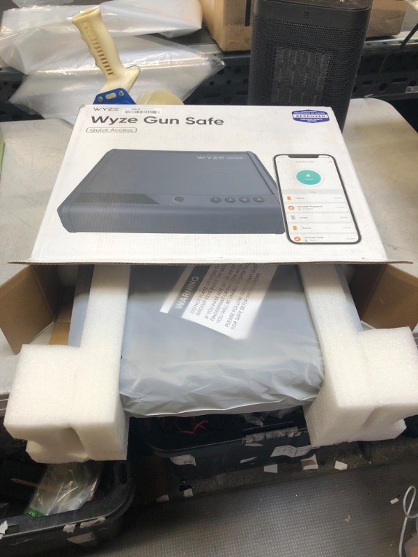 Photo 1 of WYZE GUN SAFE with Instant Fingerprint, Backlit Keypad, App Unlock, Physical Key. Smart Features with Simple,Secure App, Track Usage , Interior LED ?Monitor Battery Life,12-months BatteryLife, FCC, California DOJ Certification , 195 Cubic , Black