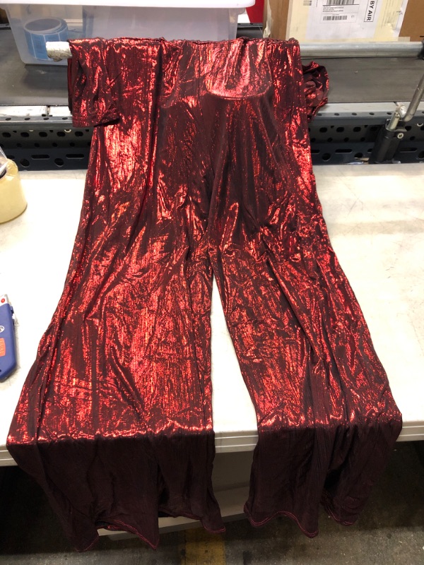 Photo 2 of Elegant Long Sleeve Jumpsuit Red Size XXL