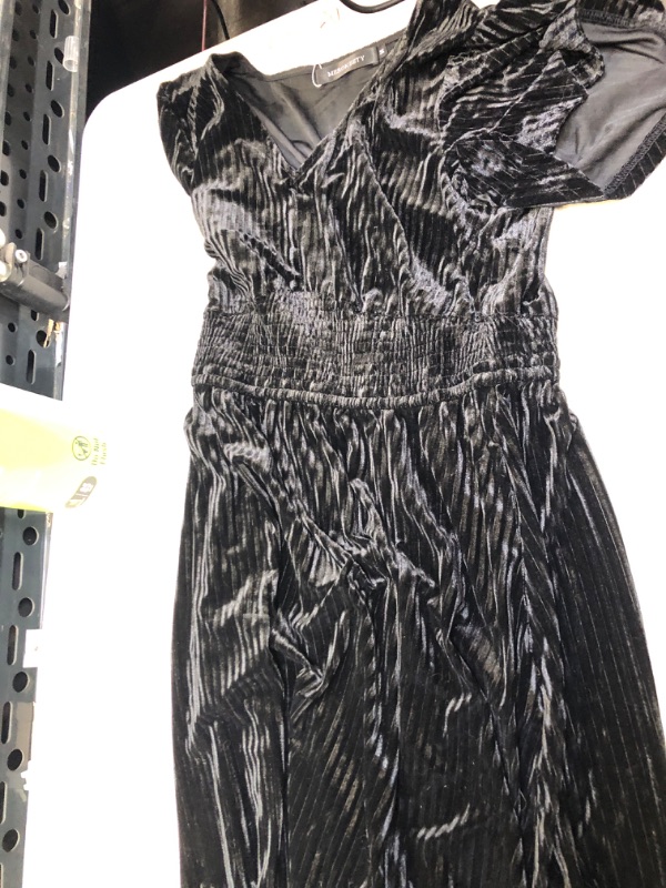 Photo 1 of Black Long Velour Dress Size M