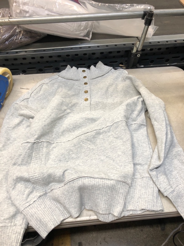 Photo 1 of LIGHT GREY PULL OVER SWEATER ( SIZE: MED) 