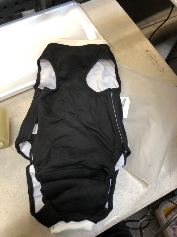 Photo 1 of BLACK AND WHITE DOG POST SURGERY  VELCRO ONESIE  ( LARGE) 