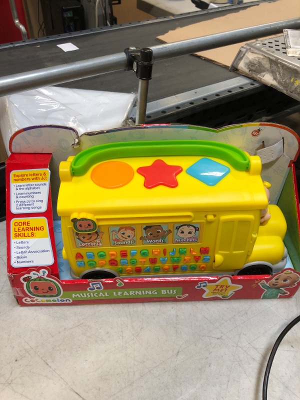 Photo 2 of CoComelon Musical Learning Bus, Number and Letter Recognition, Phonetics, Yellow School Bus Toy Plays ABCs and Wheels on the Bus, by Just Play