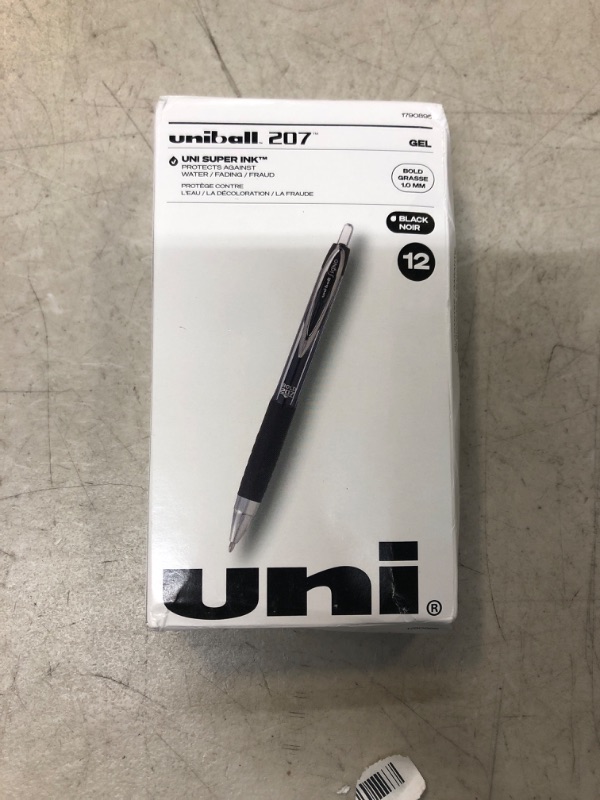 Photo 2 of uni-ball Signo 207 Retractable Gel Pen ,PEN,207 GEL,1.0MM O/S,BK