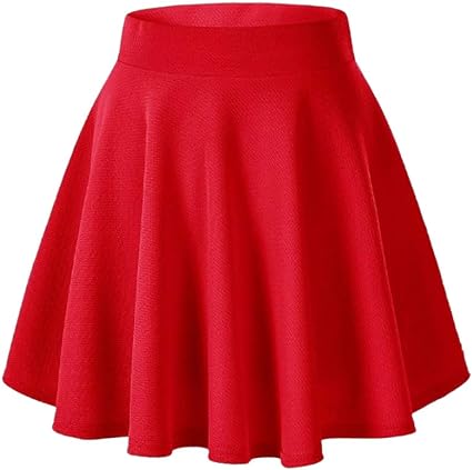 Photo 1 of Casual Mini Stretch Waist Flared Plain Pleated Skater Skirt LARGE 