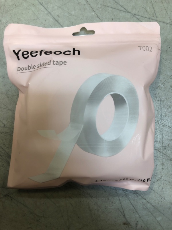 Photo 2 of Yeefeoch Double Sided Tape Heavy Duty, Adhesive mounting Picture Hanging Strips Adhesive DIY Nano Tape for Wall Heavy Tape, T002 ?Double Sided Tape Heavy Duty (M, 0.07 in*1.18 in*10 Feet)