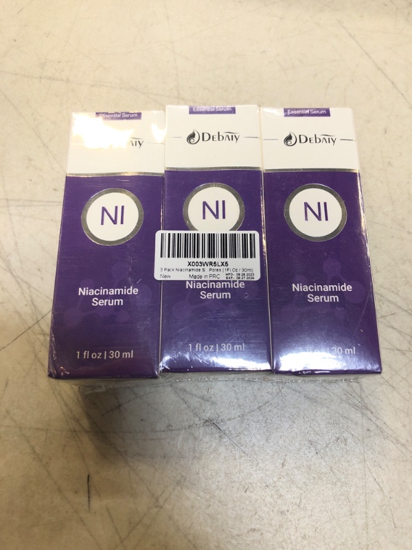 Photo 1 of 3 Pack Niacinamide Serum for Face Moisturizing Inhibits Melanin & Restore Skin Natural, Anti-Aging and Shrinks Pores (1Fl.Oz / 30ml)