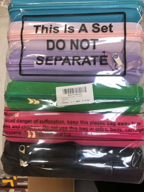 Photo 1 of PerKoop 6 Pcs Hard Graphing Calculator Case Compatible with Ti 84 Plus Ce, 84 Plus, 83 Plus Ce Calculators Storage Holder Bag Scientific Calculators Box for USB Cables Pens Pencil Ruler Calculator