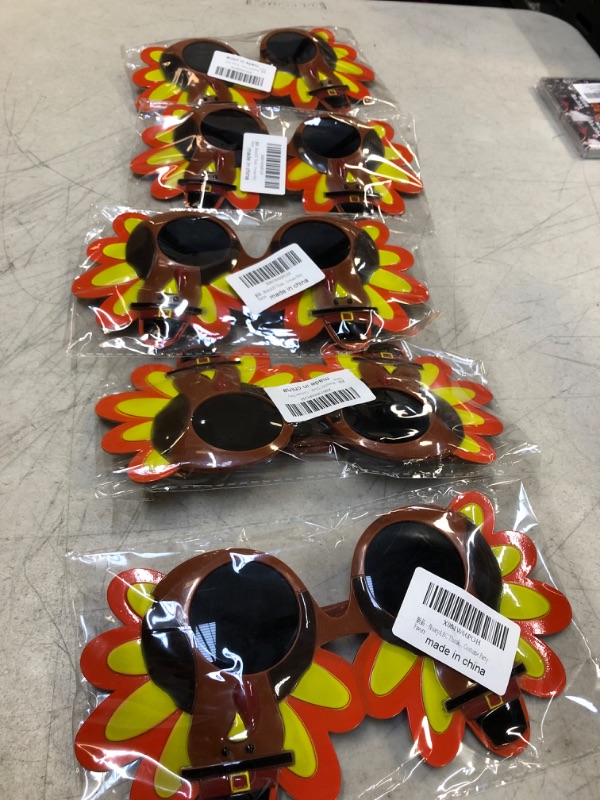 Photo 2 of BinaryABC Thanksgiving Sunglasses,Turkey Glasses,Thanksgiving Turkey Decorations,Thanksgiving Costume Party Favors 5 Pack