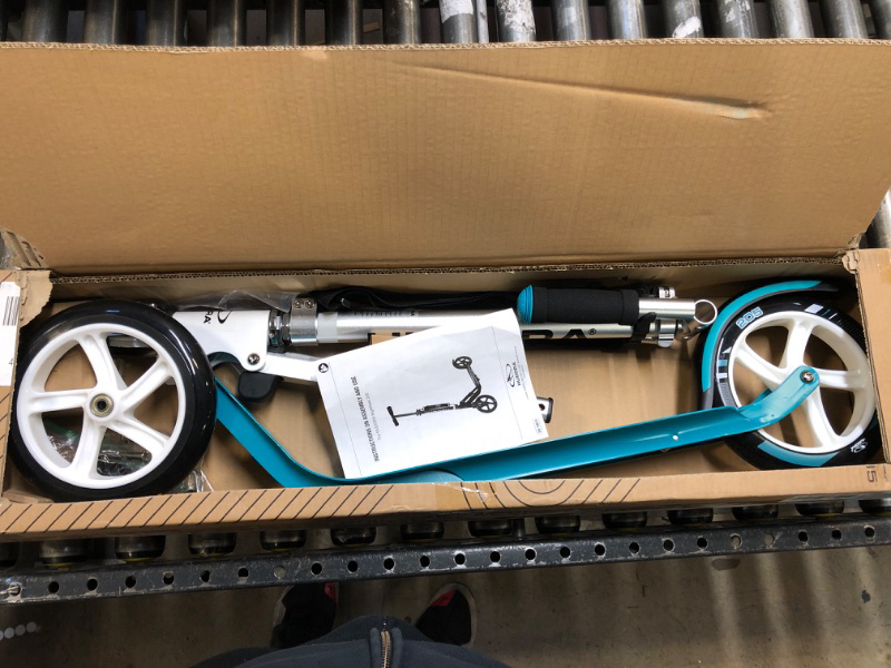 Photo 2 of HUDORA Scooter for Kids Ages 6-12 - Scooters for Teens 12 Years and Up, Adult Scooter with Big Wheels, Scooter for Kids 8 Years and Up, Lightweight Durable All-Aluminum Frame Scooter Turquoise