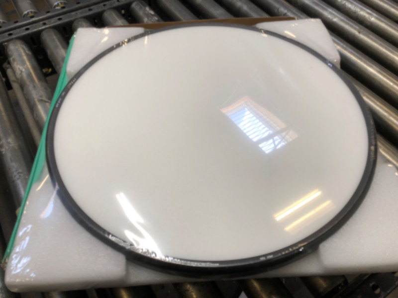 Photo 1 of Roomratv Flush Mount Light Fixture with Remote Control, 2000K Night Light Feature, 18Inch 36W Led Ceiling Light with Full CCT Brightness Adjustable for Kitchen, Office, Kids Room Black 18inch-2000K