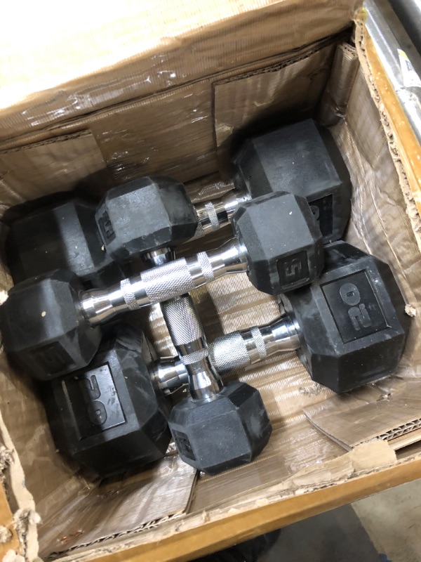 Photo 1 of 2 DUMBBELL SETS, 5LBS & 20 LBS