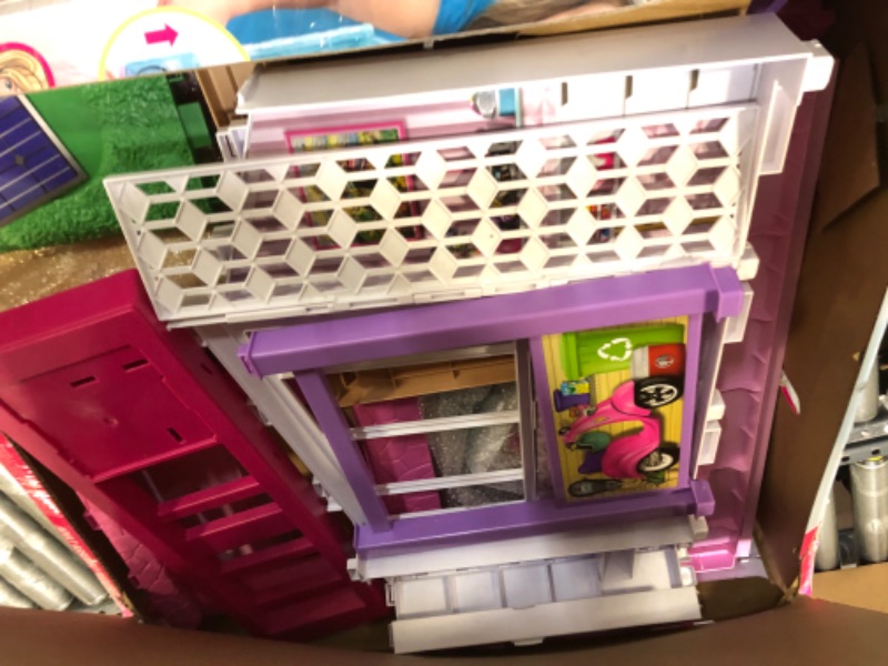 Photo 2 of Barbie DreamHouse Dollhouse with 70+ Accessories, Working Elevator & Slide, Transforming Furniture, Lights & Sounds Wheelchair Accessible Elevator