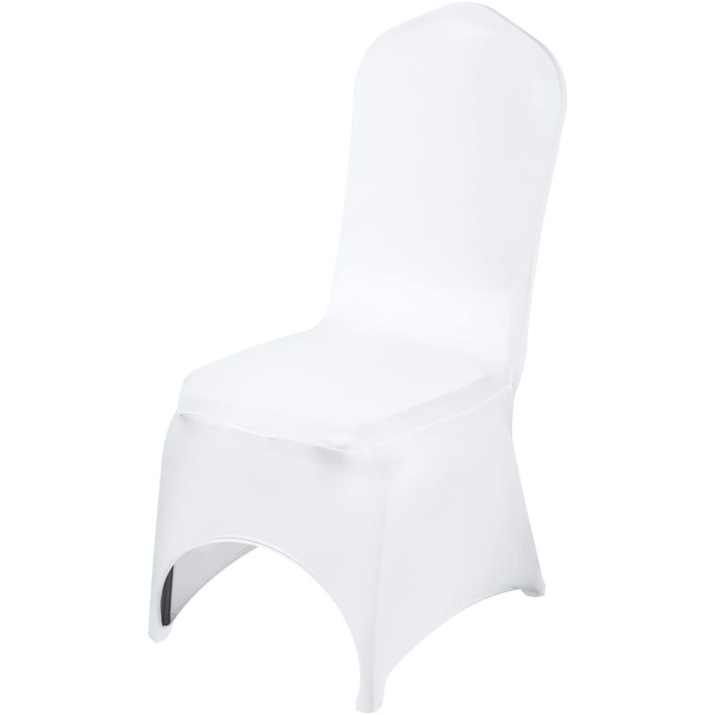 Photo 1 of 2PC; VEVOR White Chair Cover Polyester Spandex Chair Cover Stretch Slipcovers for Wedding Party Dining Banquet Chair Decoration Covers
