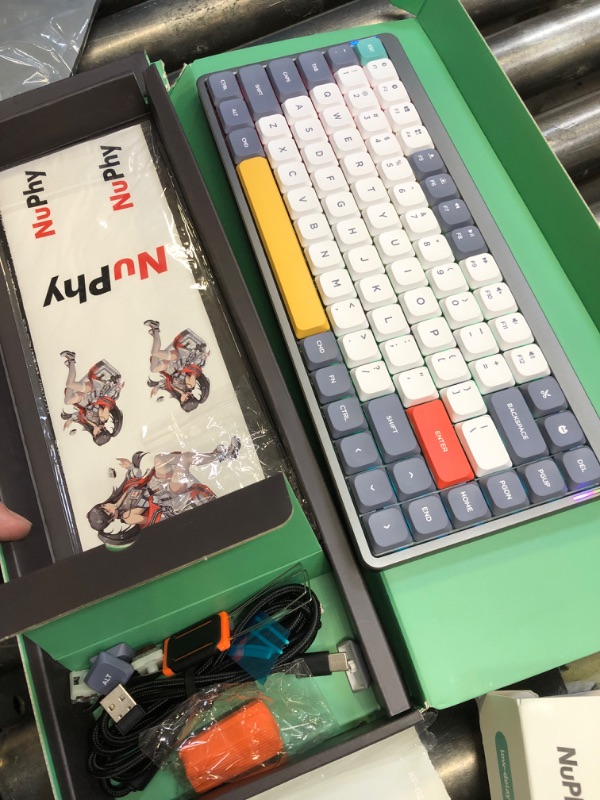 Photo 1 of nuphy Air75 Mechanical Keyboard, 75% Low Profile Wireless Keyboard, Supports Bluetooth 5.0, 2.4G and Wired Connection, Compatible with Windows and Mac OS Systems-Gateron Brown Switch