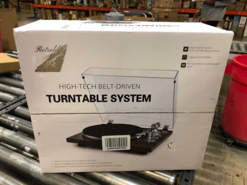 Photo 1 of Turntables Belt-Drive Record Player with Wireless Output Connectivity, Vinyl Player Support 33&45 RPM Speed Phono Line USB Digital to PC Recording with Advanced Magnetic Cartridge&Counterweight
