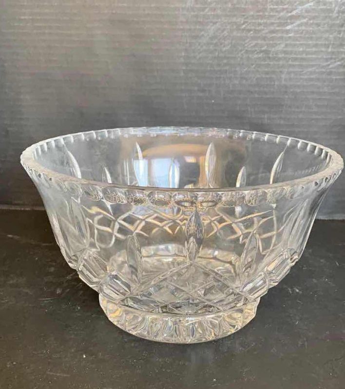 Photo 2 of GORHAM CRYSTAL KING EDWARD CUT FOOTED BOWL 9.75"