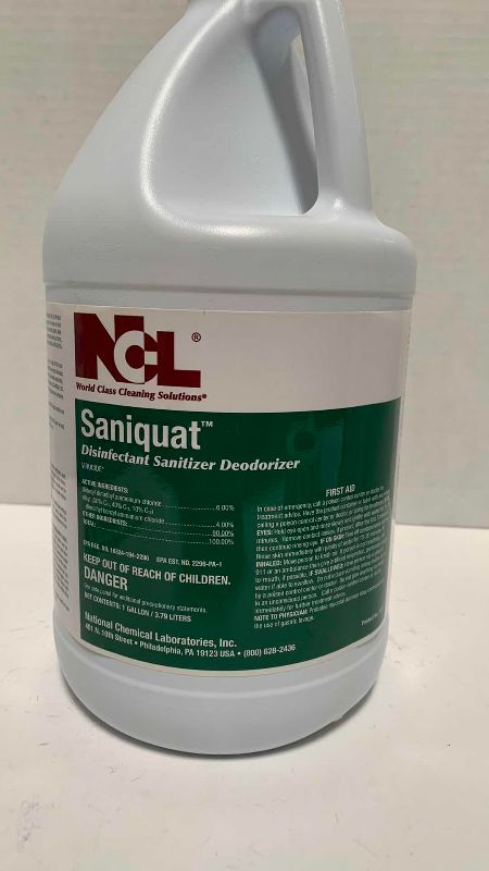 Photo 1 of  4-SANIQUAT DISINFECTANT SANITIZER DEODORIZER 1 GALLON