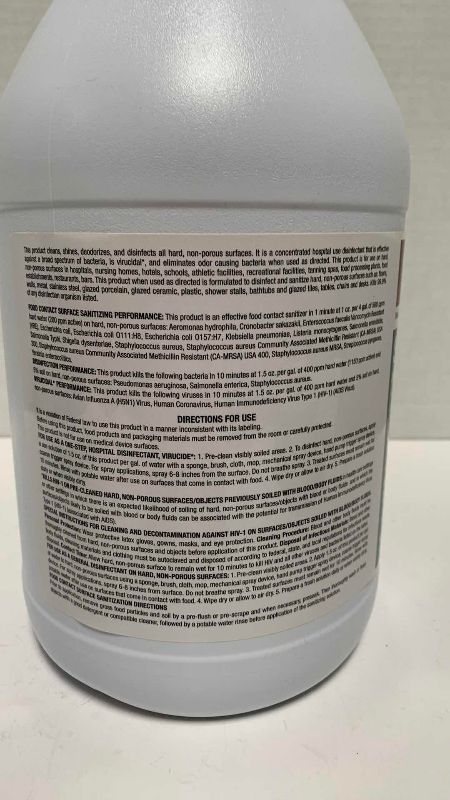 Photo 2 of  4-SANIQUAT DISINFECTANT SANITIZER DEODORIZER 1 GALLON