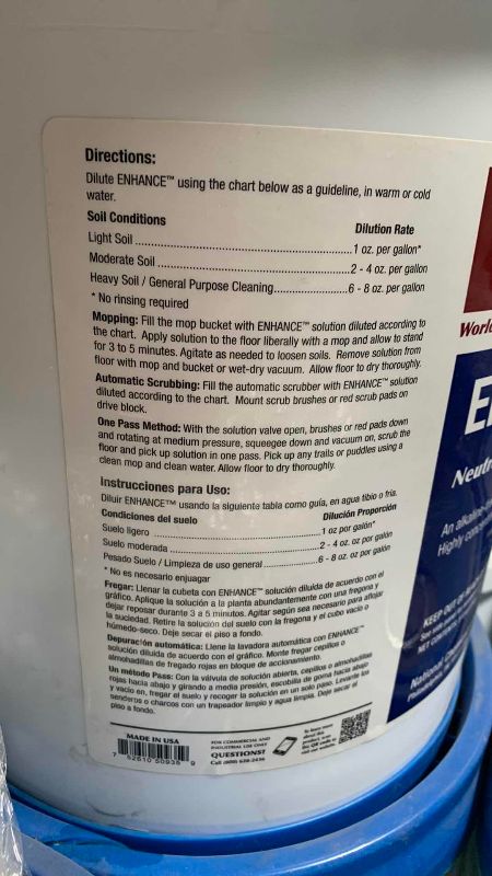 Photo 3 of 1-ENHANCE NEUTRAL FLOOR CLEANER  5 GALLON