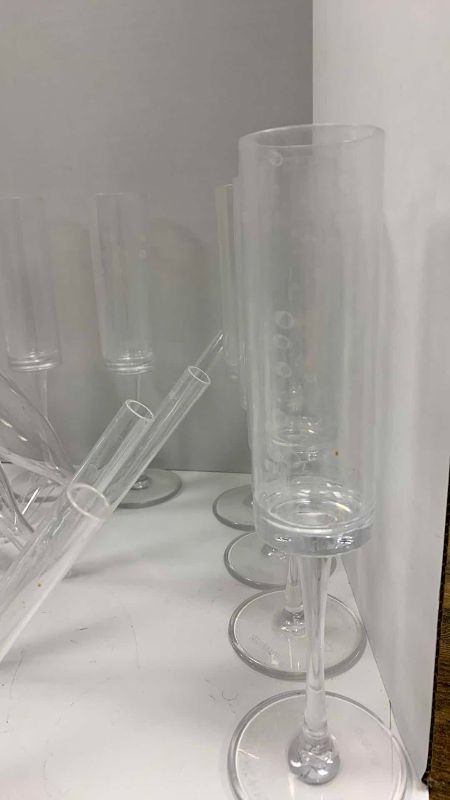 Photo 1 of 21 PLASTIC CHAMPAGNE FLUTES SOME ARE CHAMPAGNE BONGS