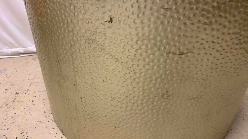 Photo 1 of MODERN ROUND METAL COFFEE TABLE 26” X 17”