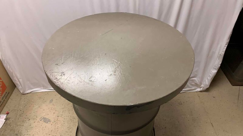 Photo 1 of METAL DRUM TABLE 30” X 39”
