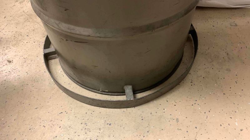 Photo 1 of METAL DRUM TABLE 30” X 39”