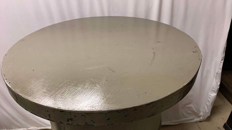 Photo 1 of METAL DRUM TABLE 30” X 39”